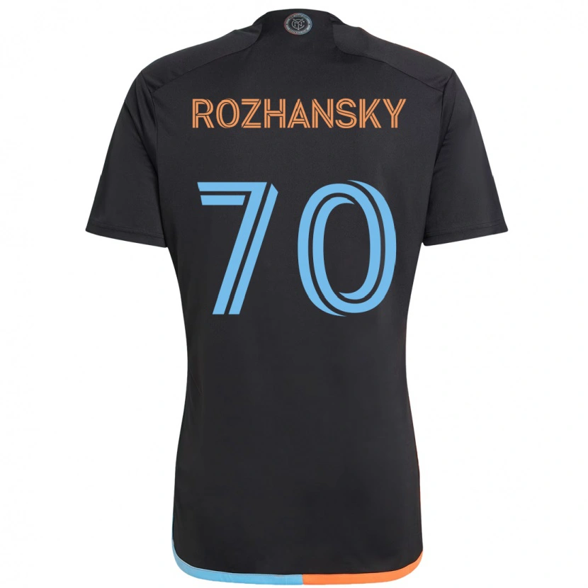 Danxen Homme Maillot Jake Rozhansky #70 Noir Bleu Orange Tenues Extérieur 2025/26 T-Shirt