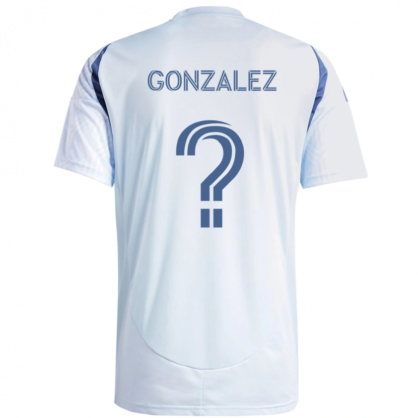 Danxen Homme Maillot Omar González #0 Rouge Blanc Tenues Extérieur 2025/26 T-Shirt