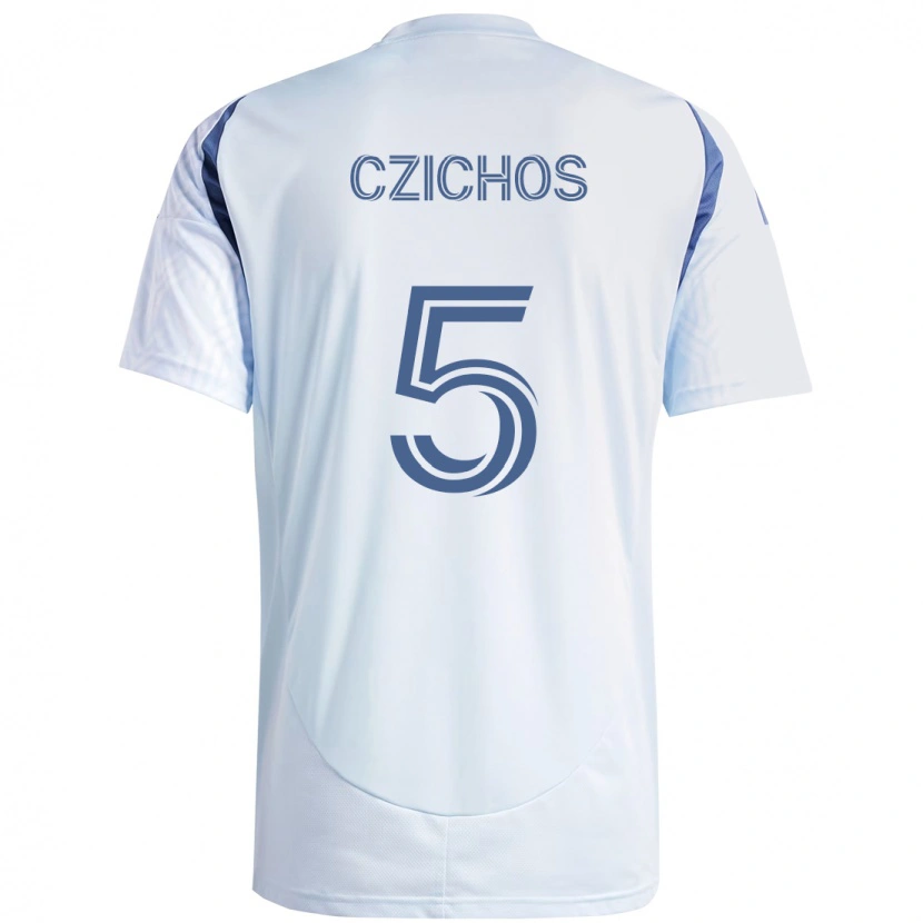 Danxen Homme Maillot Rafael Czichos #5 Bleu Ciel Clair Bleu Tenues Extérieur 2025/26 T-Shirt