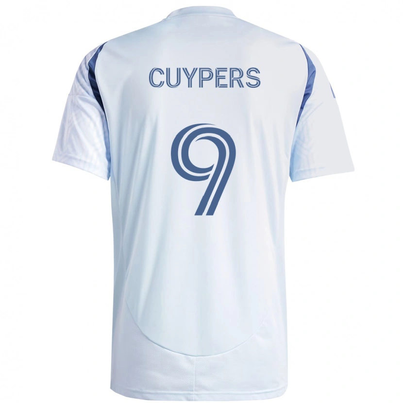 Danxen Homme Maillot Hugo Cuypers #9 Bleu Ciel Clair Bleu Tenues Extérieur 2025/26 T-Shirt
