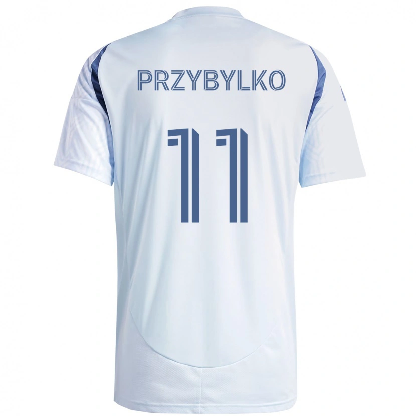 Danxen Homme Maillot Kacper Przybylko #11 Bleu Ciel Clair Bleu Tenues Extérieur 2025/26 T-Shirt