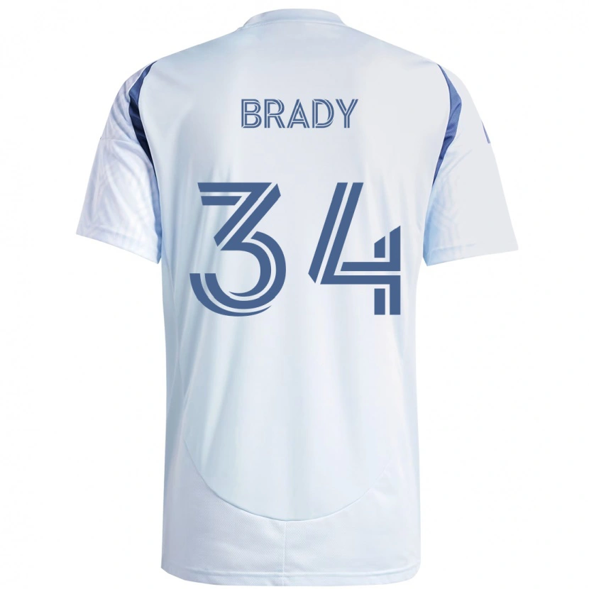 Danxen Homme Maillot Chris Brady #34 Bleu Ciel Clair Bleu Tenues Extérieur 2025/26 T-Shirt