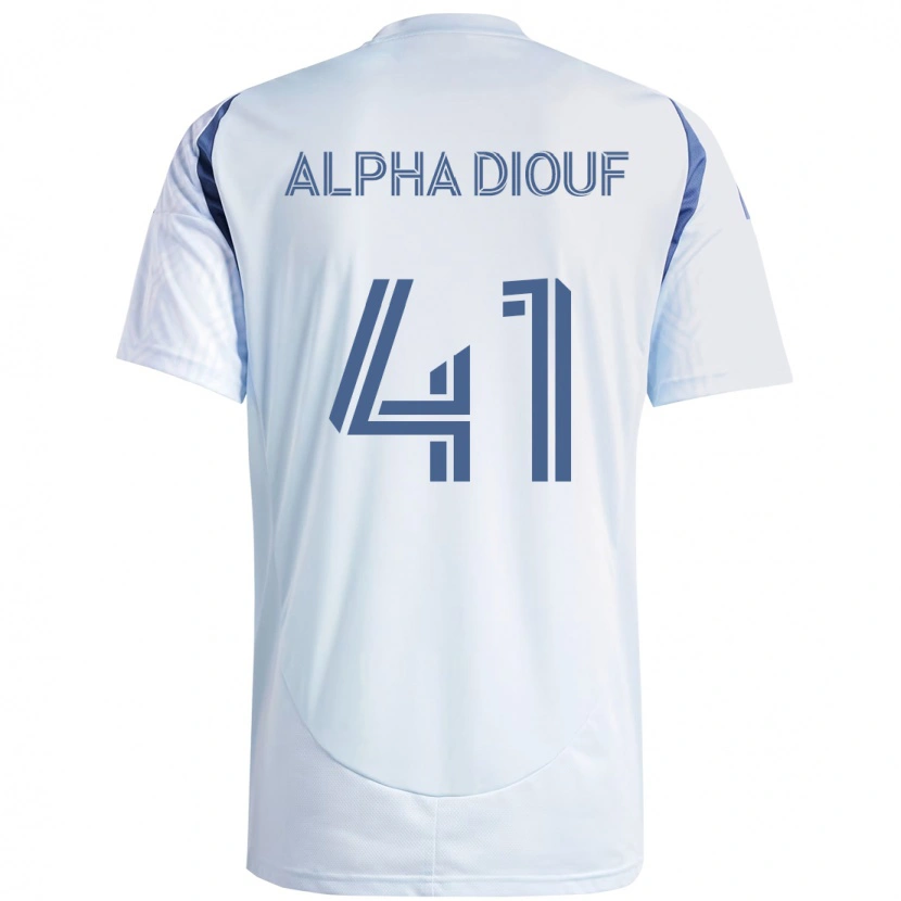 Danxen Homme Maillot Jean Alpha Diouf #41 Rouge Blanc Tenues Extérieur 2025/26 T-Shirt