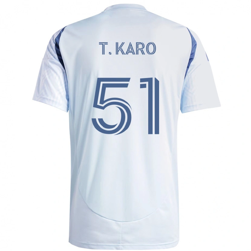 Danxen Homme Maillot David Tchétchao Karo #51 Bleu Ciel Clair Bleu Tenues Extérieur 2025/26 T-Shirt