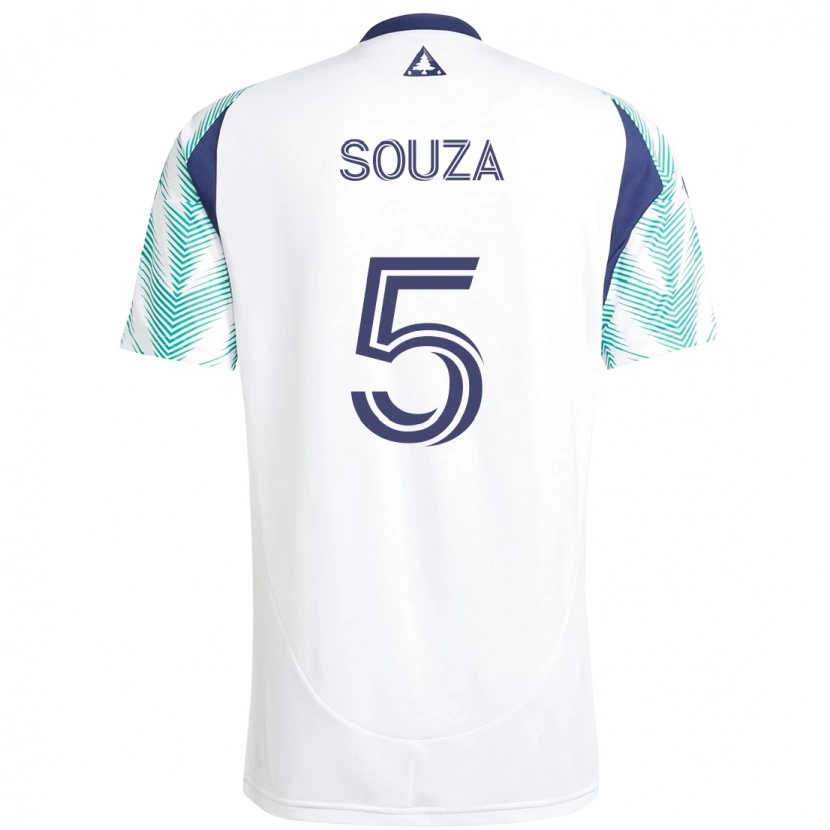 Danxen Homme Maillot Victor Souza #5 Bleu Rouge Tenues Extérieur 2025/26 T-Shirt