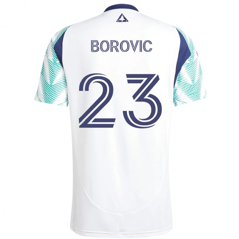 Danxen Homme Maillot Luka Borovic #23 Bleu Rouge Tenues Extérieur 2025/26 T-Shirt