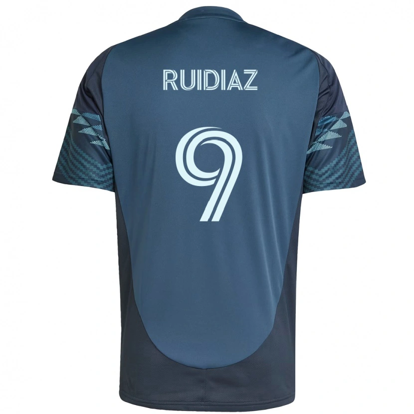 Danxen Homme Maillot Raúl Ruidíaz #9 Vert Blanc Tenues Extérieur 2025/26 T-Shirt