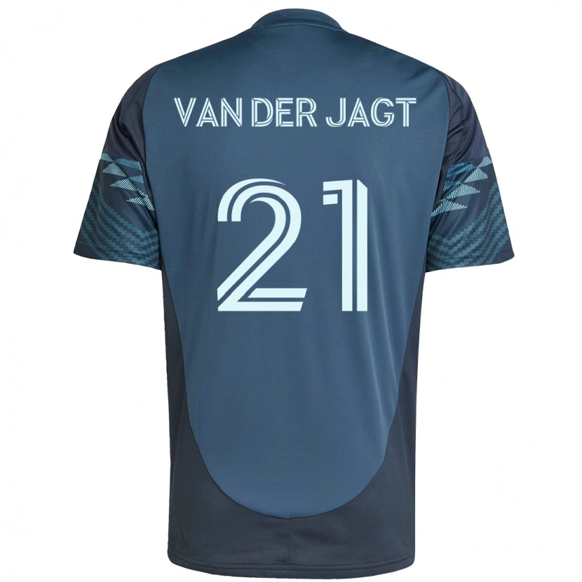 Danxen Homme Maillot Olivia Van Der Jagt #21 Bleu Clair Tenues Extérieur 2025/26 T-Shirt