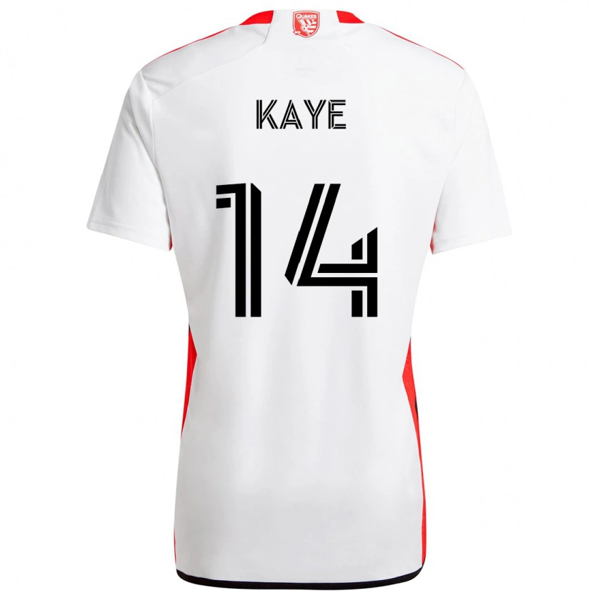 Danxen Homme Maillot Mark-Anthony Kaye #14 Noir Bleu Foncé Tenues Extérieur 2025/26 T-Shirt