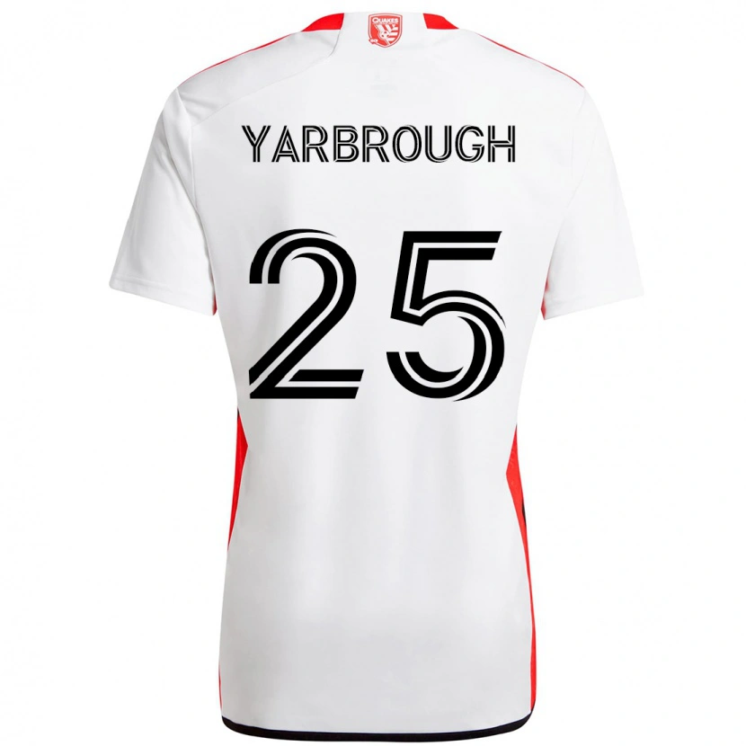 Danxen Homme Maillot William Yarbrough #25 Blanc Rouge Tenues Extérieur 2025/26 T-Shirt