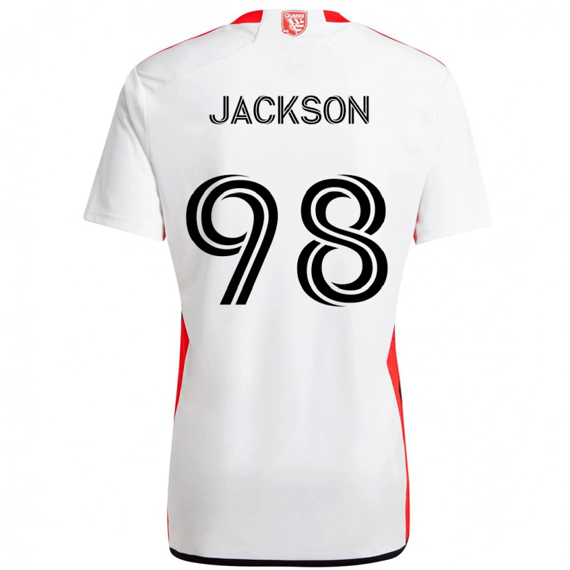 Danxen Homme Maillot Jacob Jackson #98 Blanc Rouge Tenues Extérieur 2025/26 T-Shirt