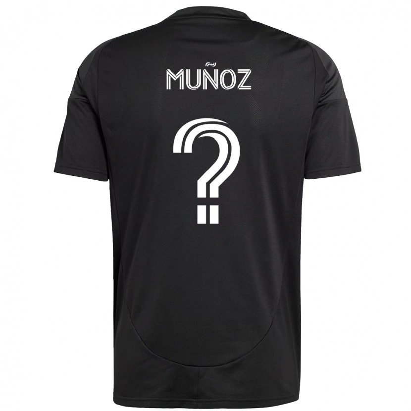 Danxen Homme Maillot Jeremiah Muñoz #0 Noir Blanc Tenues Extérieur 2025/26 T-Shirt