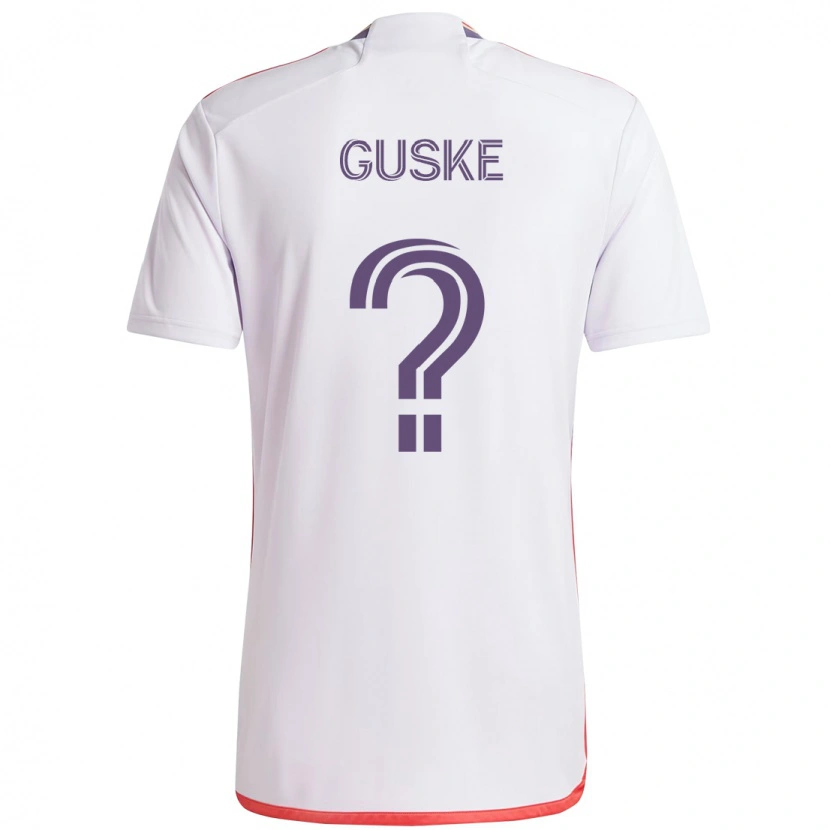Danxen Homme Maillot Colin Guske #0 Violet Blanc Tenues Extérieur 2025/26 T-Shirt