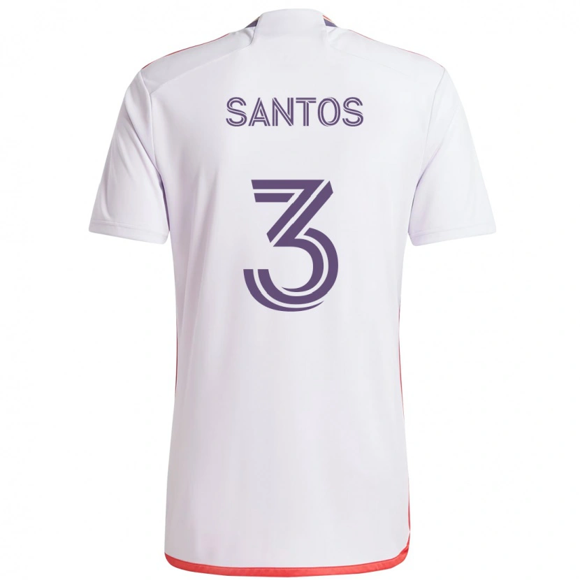 Danxen Homme Maillot Rafael Santos #3 Violet Blanc Tenues Extérieur 2025/26 T-Shirt