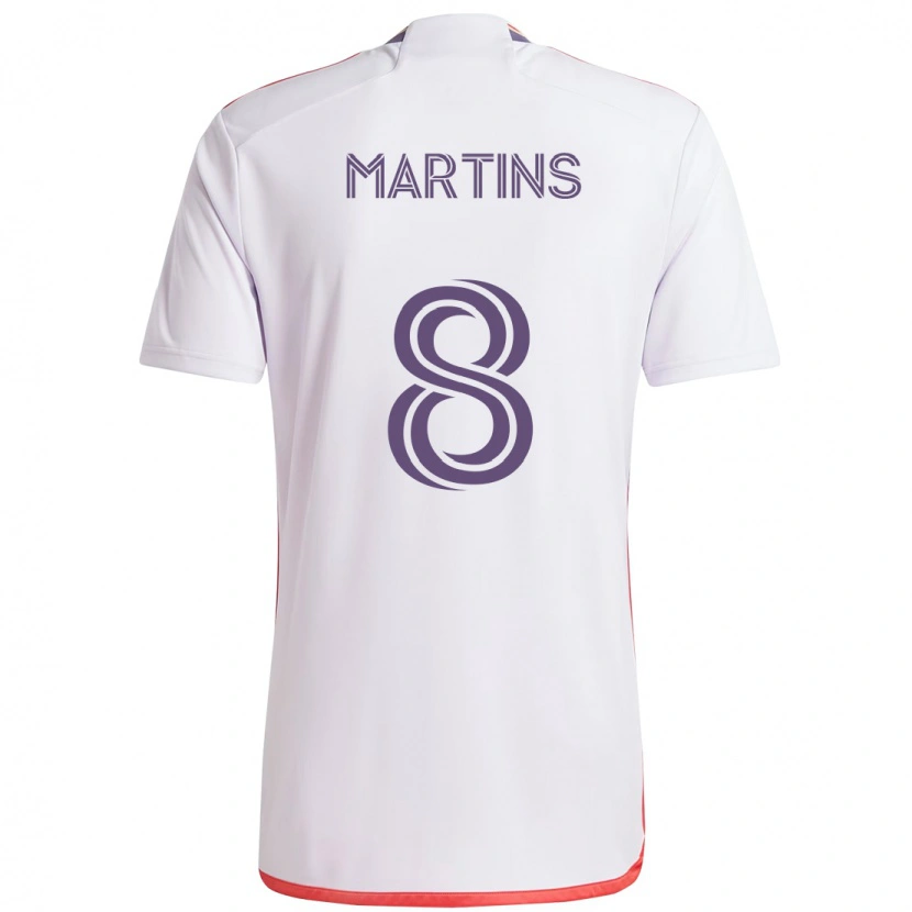 Danxen Homme Maillot Felipe Martins #8 Violet Blanc Tenues Extérieur 2025/26 T-Shirt