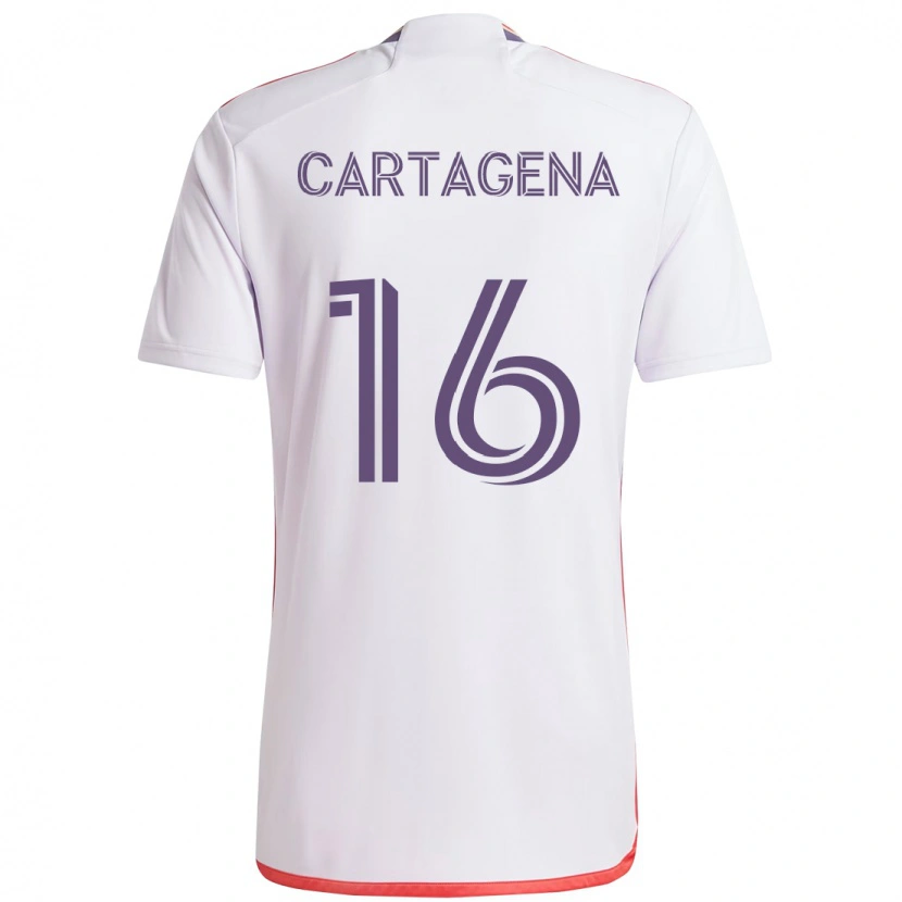 Danxen Homme Maillot Wilder Cartagena #16 Blanc Violet Tenues Extérieur 2025/26 T-Shirt