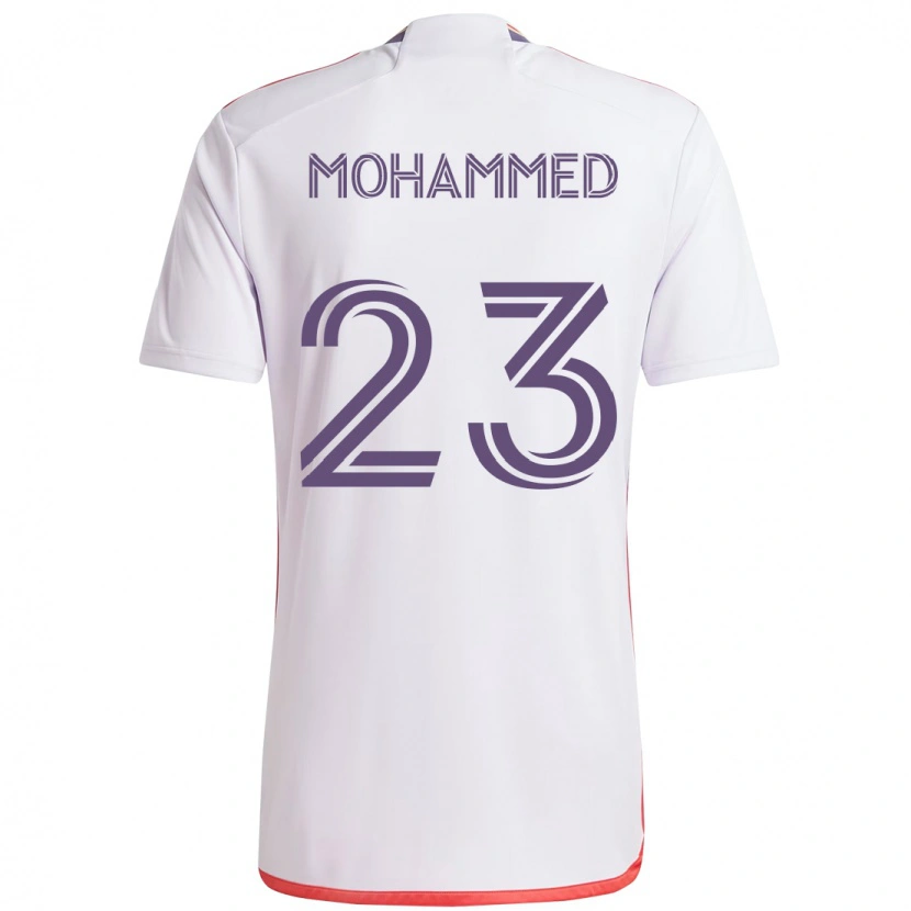 Danxen Homme Maillot Shak Mohammed #23 Violet Blanc Tenues Extérieur 2025/26 T-Shirt
