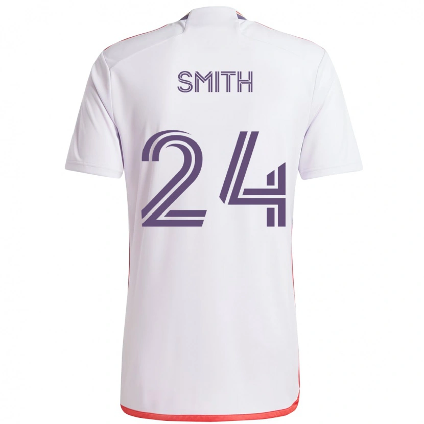 Danxen Homme Maillot Kyle Smith #24 Violet Blanc Tenues Extérieur 2025/26 T-Shirt