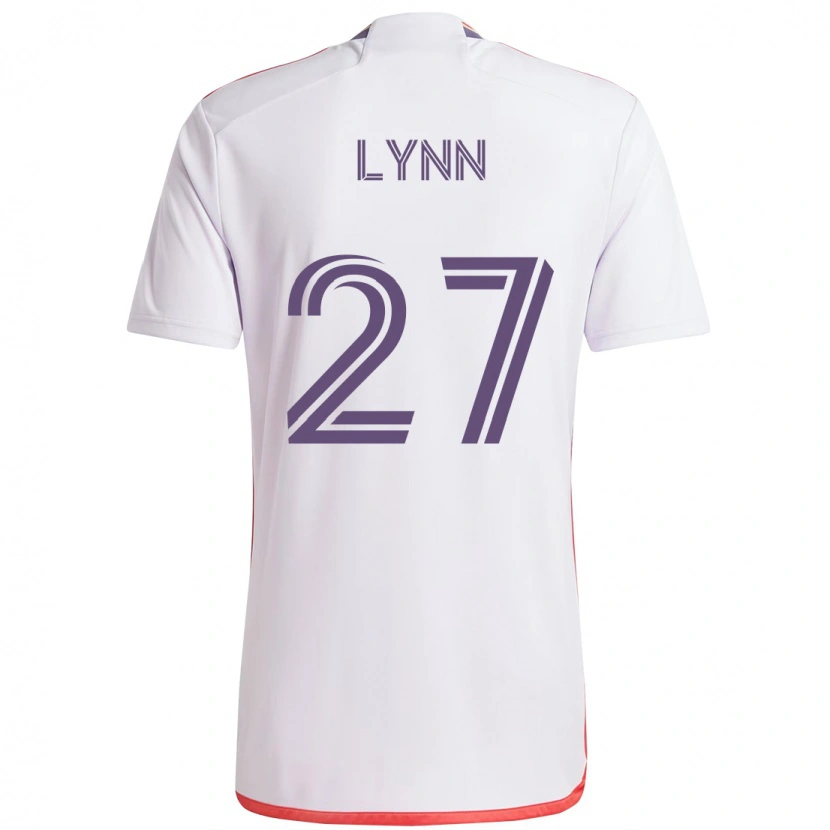 Danxen Homme Maillot Jack Lynn #27 Blanc Violet Tenues Extérieur 2025/26 T-Shirt