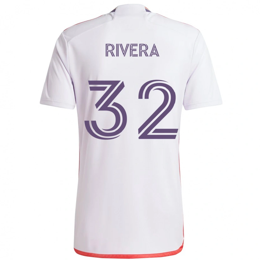 Danxen Homme Maillot Wilfredo Rivera #32 Violet Blanc Tenues Extérieur 2025/26 T-Shirt