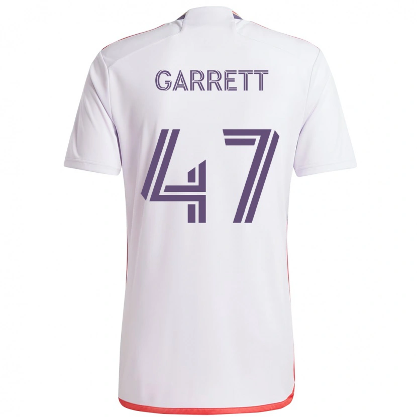 Danxen Homme Maillot Ian Garrett #47 Violet Blanc Tenues Extérieur 2025/26 T-Shirt