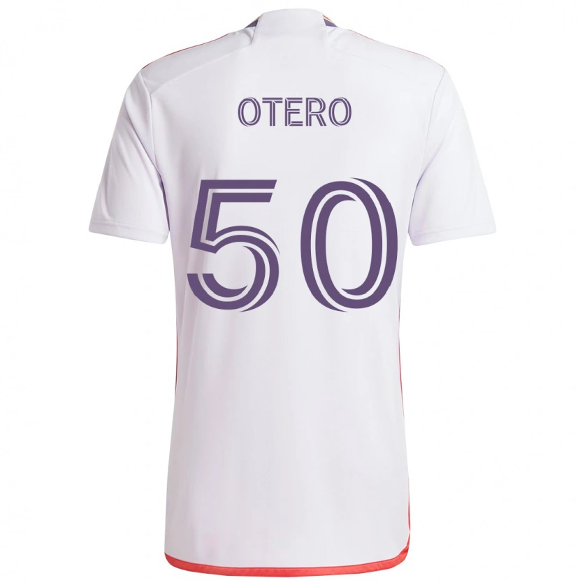 Danxen Homme Maillot Javier Otero #50 Violet Blanc Tenues Extérieur 2025/26 T-Shirt