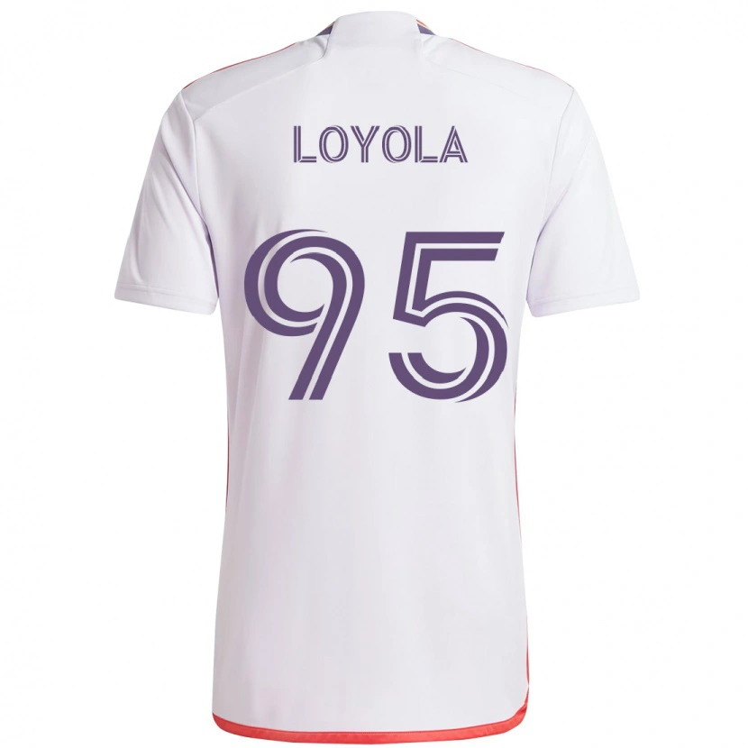 Danxen Homme Maillot Favian Loyola #95 Violet Blanc Tenues Extérieur 2025/26 T-Shirt