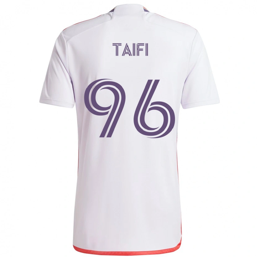 Danxen Homme Maillot Zakaria Taifi #96 Violet Blanc Tenues Extérieur 2025/26 T-Shirt