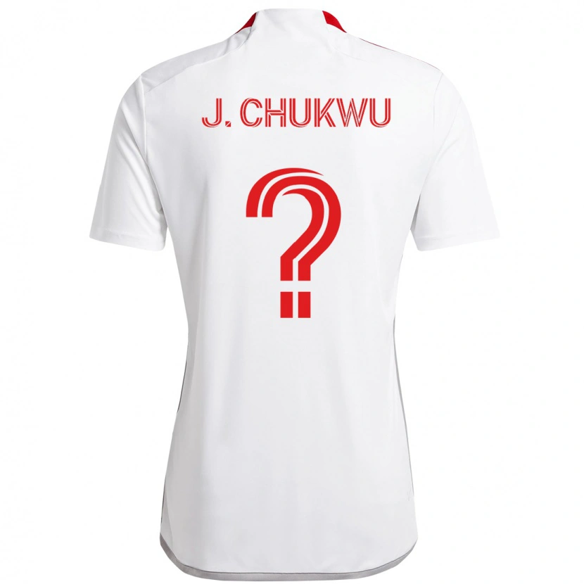 Danxen Homme Maillot Joses Chukwu #0 Rouge Blanc Tenues Extérieur 2025/26 T-Shirt