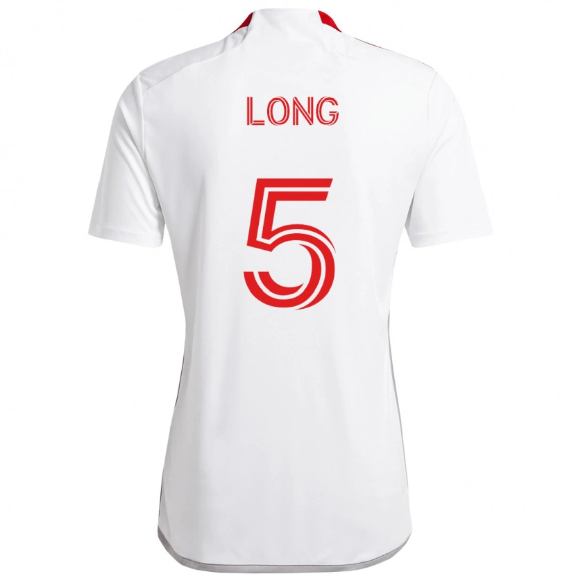 Danxen Homme Maillot Kevin Long #5 Rouge Blanc Tenues Extérieur 2025/26 T-Shirt
