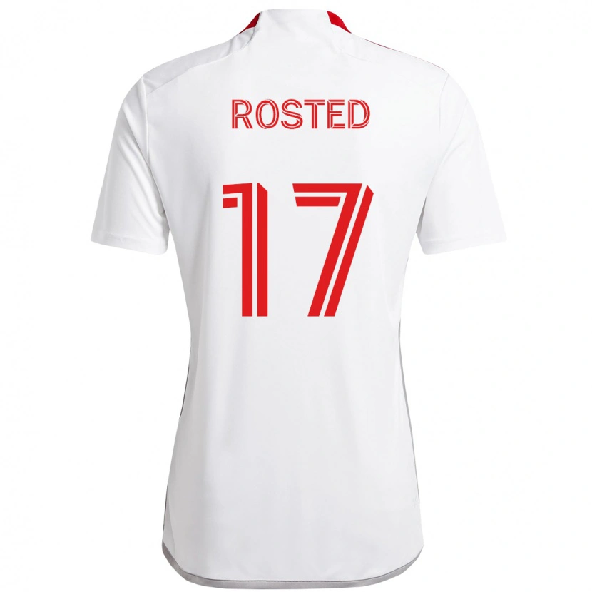 Danxen Homme Maillot Sigurd Rosted #17 Rouge Blanc Tenues Extérieur 2025/26 T-Shirt