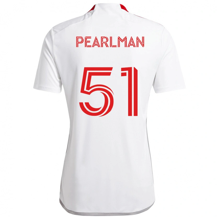 Danxen Homme Maillot Adam Pearlman #51 Rouge Blanc Tenues Extérieur 2025/26 T-Shirt