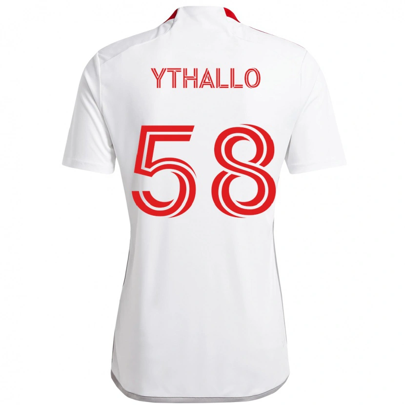Danxen Homme Maillot Ythallo #58 Rouge Blanc Tenues Extérieur 2025/26 T-Shirt
