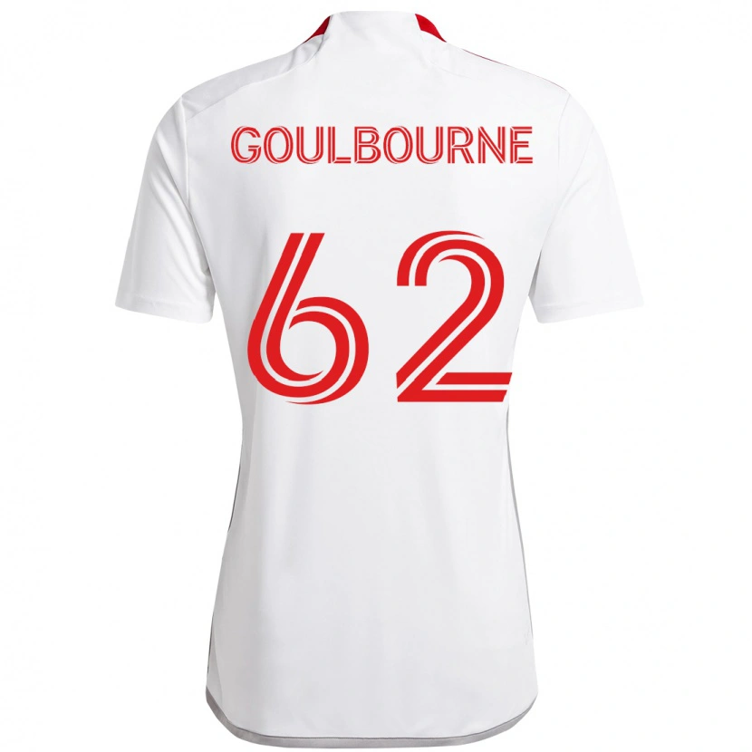 Danxen Homme Maillot Rohan Goulbourne #62 Rouge Blanc Tenues Extérieur 2025/26 T-Shirt