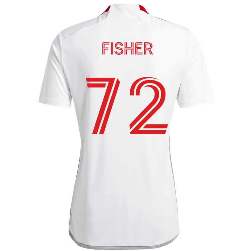 Danxen Homme Maillot Mark Fisher #72 Rouge Blanc Tenues Extérieur 2025/26 T-Shirt