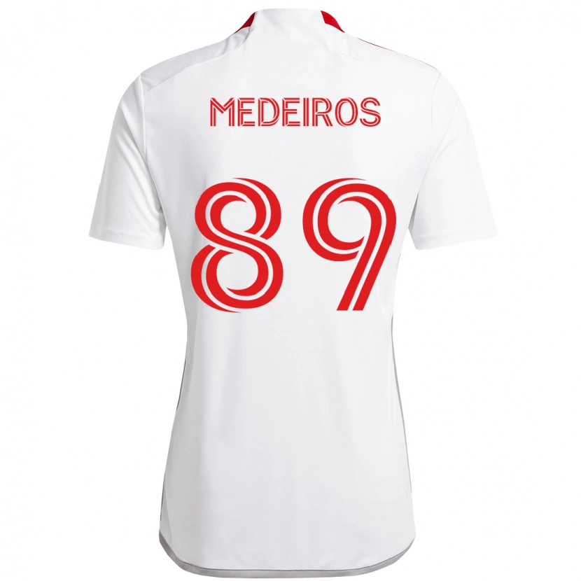Danxen Homme Maillot Matthew Medeiros #89 Rouge Blanc Tenues Extérieur 2025/26 T-Shirt