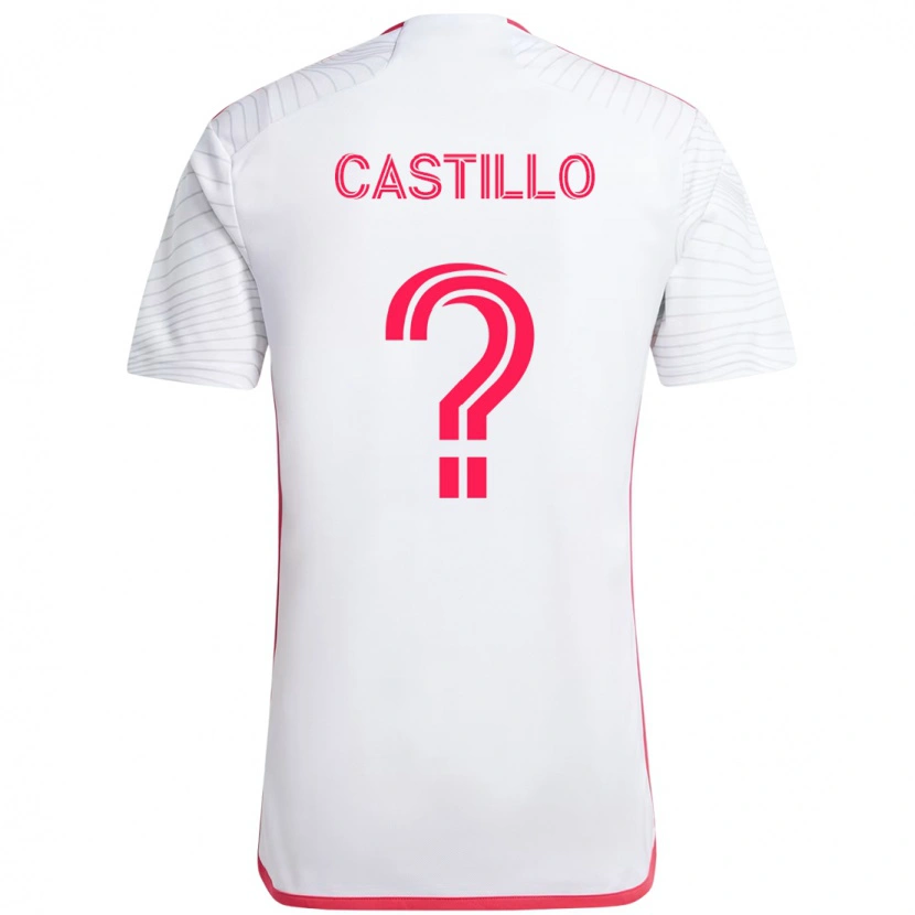 Danxen Homme Maillot Jayson Castillo #0 Magenta Blanc Tenues Extérieur 2025/26 T-Shirt