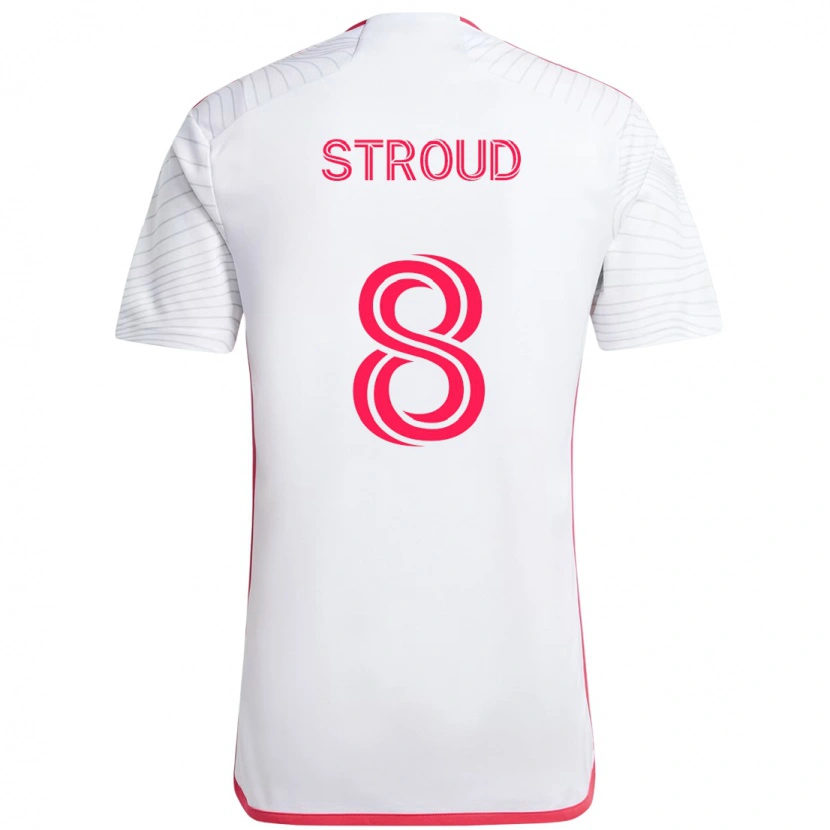 Danxen Homme Maillot Jared Stroud #8 Blanc Magenta Tenues Extérieur 2025/26 T-Shirt