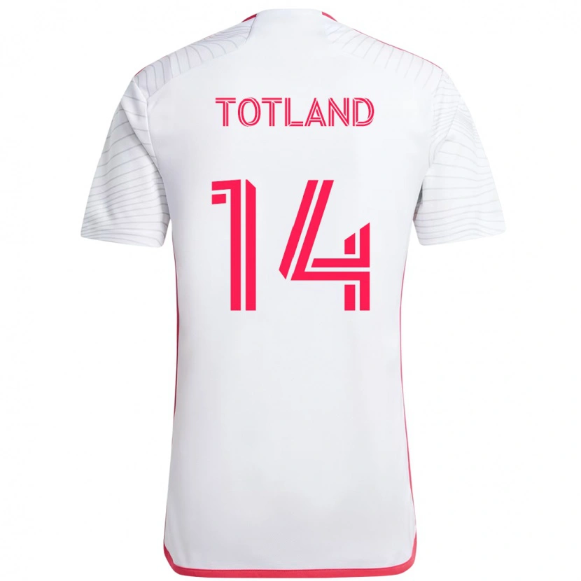 Danxen Homme Maillot Tomas Totland #14 Magenta Blanc Tenues Extérieur 2025/26 T-Shirt