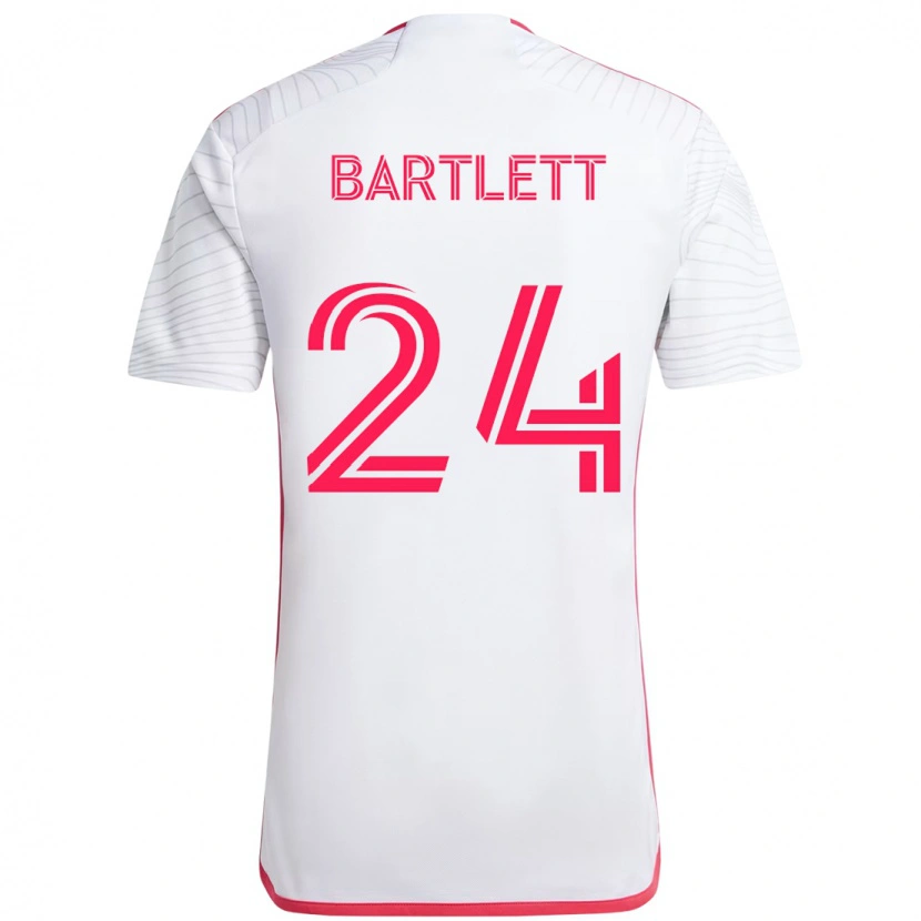 Danxen Homme Maillot Lucas Bartlett #24 Blanc Magenta Tenues Extérieur 2025/26 T-Shirt