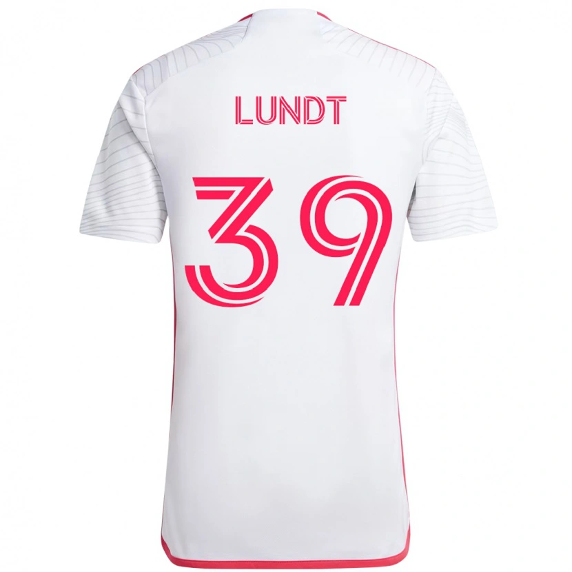 Danxen Homme Maillot Ben Lundt #39 Blanc Magenta Tenues Extérieur 2025/26 T-Shirt