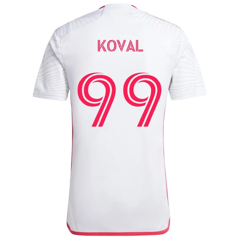 Danxen Homme Maillot Stanislav Koval #99 Magenta Blanc Tenues Extérieur 2025/26 T-Shirt