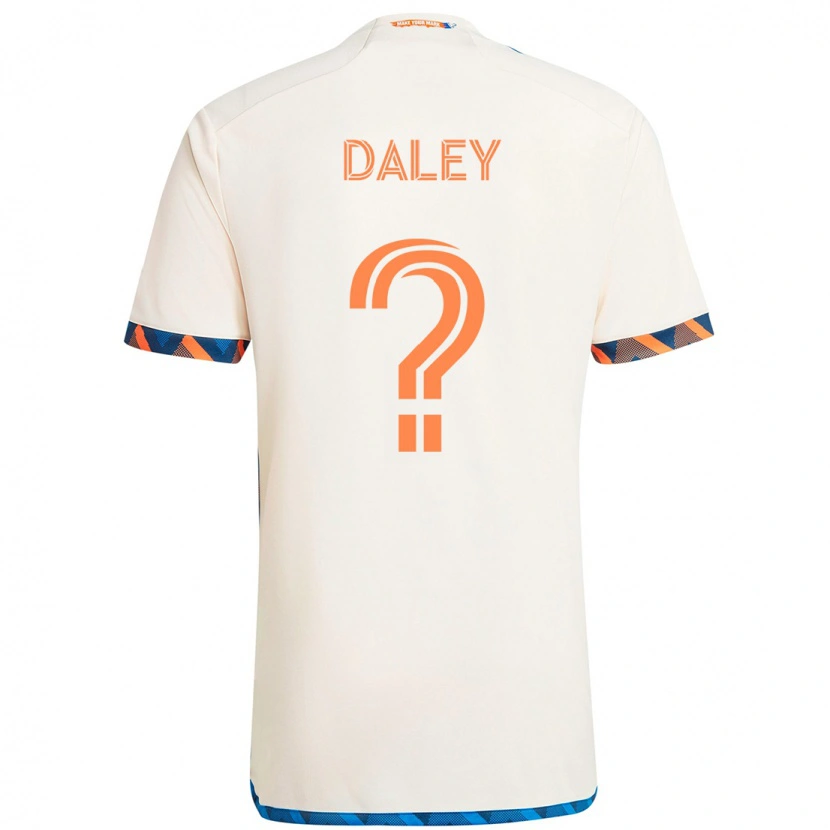 Danxen Homme Maillot Amir Daley #0 Bleu Foncé Orange Tenues Extérieur 2025/26 T-Shirt