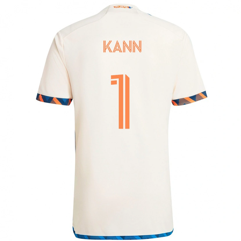Danxen Homme Maillot Alec Kann #1 Bleu Foncé Orange Tenues Extérieur 2025/26 T-Shirt