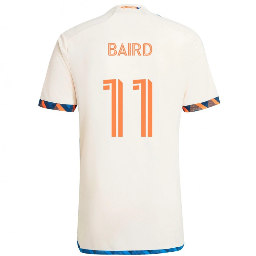 Danxen Homme Maillot Corey Baird #11 Bleu Foncé Orange Tenues Extérieur 2025/26 T-Shirt