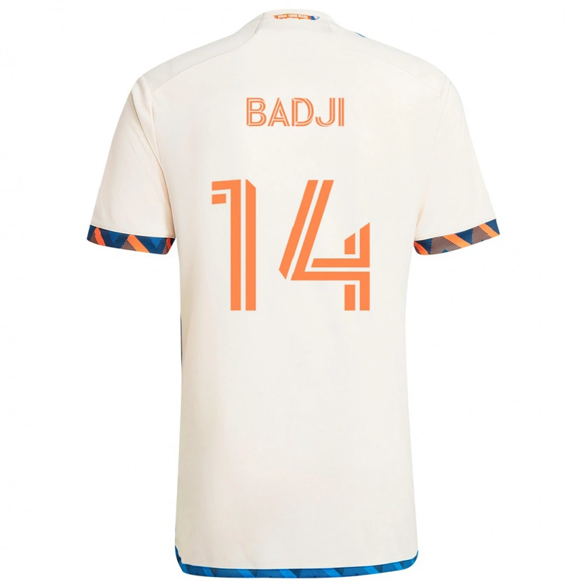 Danxen Homme Maillot Dominique Badji #14 Bleu Foncé Orange Tenues Extérieur 2025/26 T-Shirt
