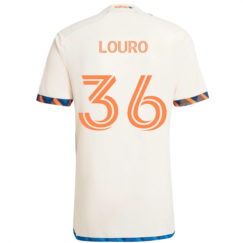 Danxen Homme Maillot Evan Louro #36 Bleu Foncé Orange Tenues Extérieur 2025/26 T-Shirt