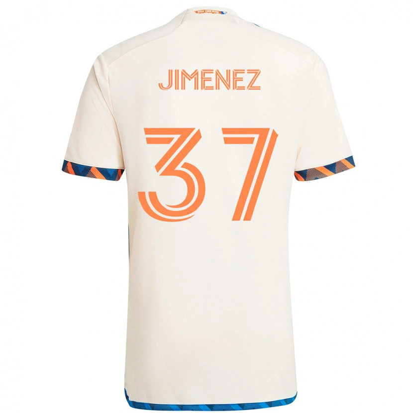Danxen Homme Maillot Stiven Jimenez #37 Bleu Foncé Orange Tenues Extérieur 2025/26 T-Shirt