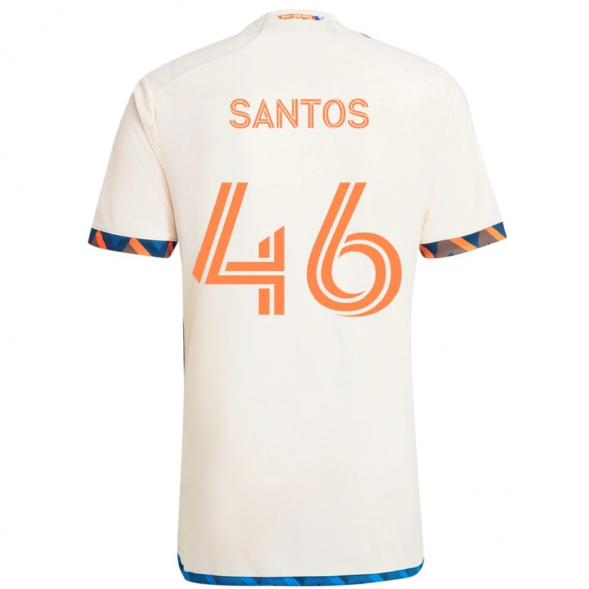 Danxen Homme Maillot Guilherme Santos #46 Bleu Foncé Orange Tenues Extérieur 2025/26 T-Shirt