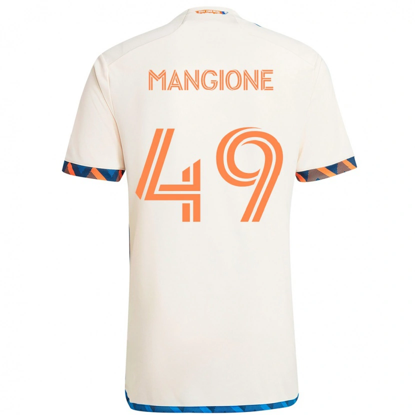 Danxen Homme Maillot Peter Mangione #49 Bleu Foncé Orange Tenues Extérieur 2025/26 T-Shirt